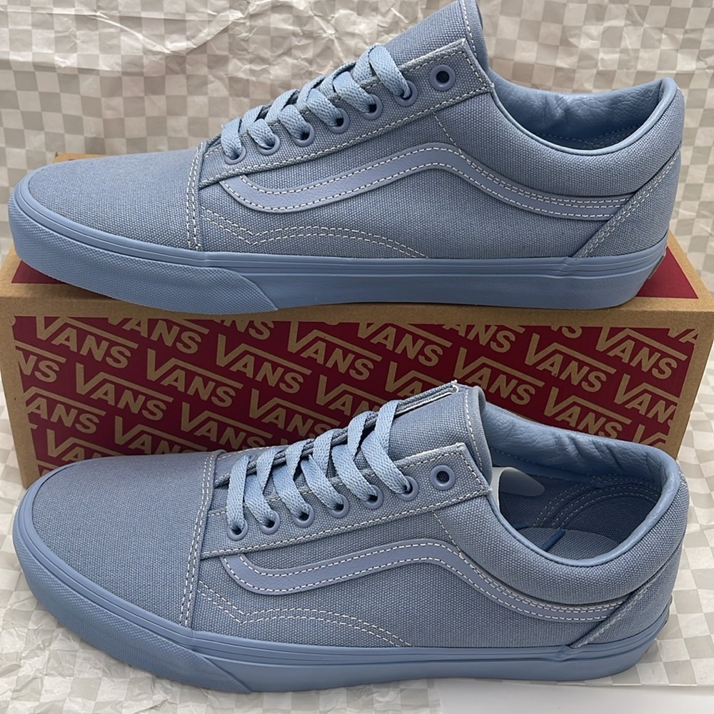 Vans Men’s Sky Blue Canvas Sneakers Old Skool
Pastel Mono Dusty Blue
VN000CT8DSB - Picture 3 of 16
